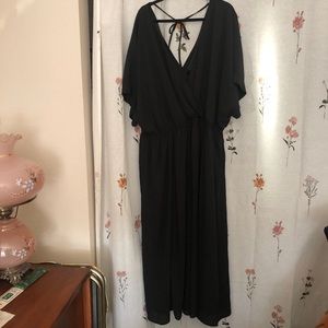 ModCloth Black Wide-Leg Jumpsuit